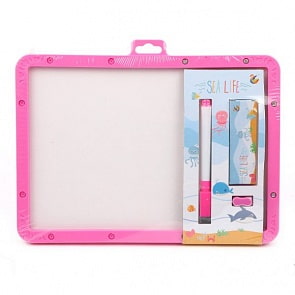 Набор с доской для рисования, маркером и мелками, розовые (Наша игрушка, 660)