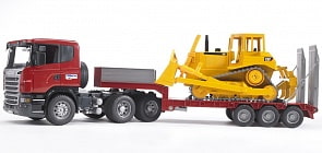 Bruder Scania - Тягач с бульдозером (Bruder, 03-555) Bruder Scania - Тягач с бульдозером (Bruder, 03-555)