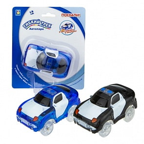 Машинка для гибкого трека - Патрульная машина, с 5 лампочками (1Toy, Т16668) (ассортимент)
