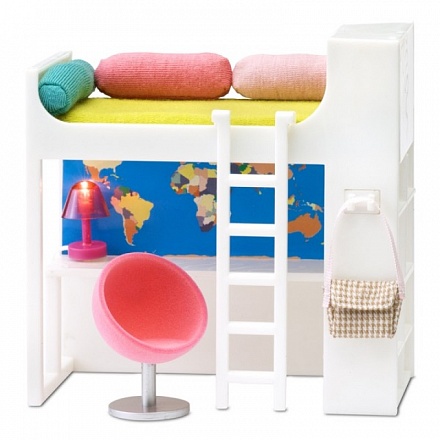 Кукольная мебель из серии Смоланд Детская кровать-чердак 