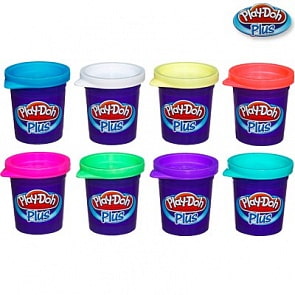 Игровой набор из 8 баночек пластилина Play-Doh PLUS (Hasbro, A1206H)