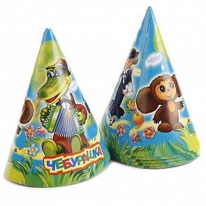 Набор из 6-и колпаков Чебурашка (Весёлый праздник, K-CH-06 144)