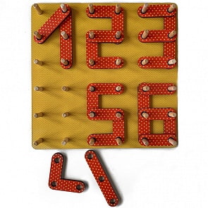 Геоборд деревянный – Цифры (Paremo, PE720-116)