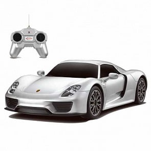 Машина на радиоуправлении 1:24 Porsche 918 Spyder, цвет серебряный 27 MHZ (Rastar, 71400S)