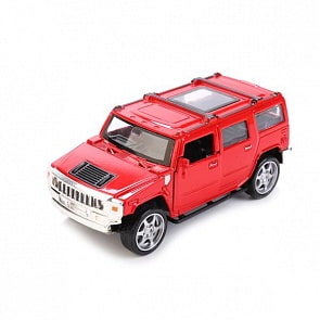 Металлическая инерционная машина Hummer H3, 13 см, со световыми эффектами (Технопарк, FY5018sim)