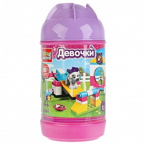 Конструктор Питомцы, 62 детали в банке (Город мастеров, 2094-BL)