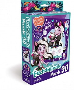 Пазл Энчантималс Besties, 90 деталей, магнитик в подарок (Origami, 03551)