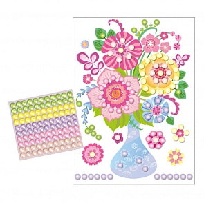 Набор для творчества. Аппликация бусинами - Букет Весенняя фантазия (Десятое королевство, 01979ДК)