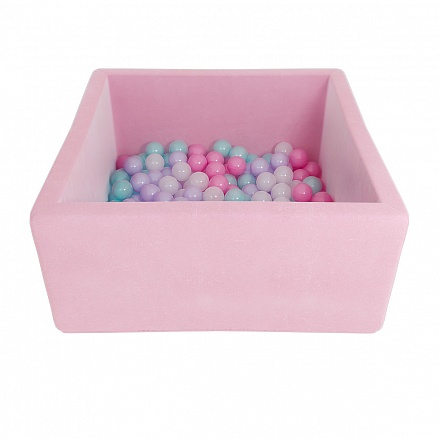 Детский сухой бассейн Romana Airpool Box, розовый + 100 шаров 