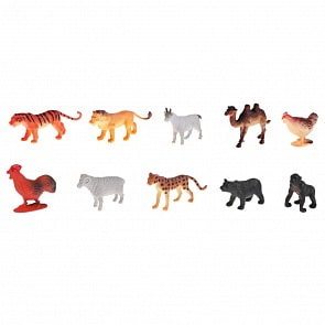 Набор – Рассказы о животных, 12 фигурок диких и домашних животных (Играем вместе, P9606/12A) (ассортимент)