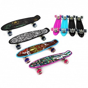 Пениборд 56 см, принт, PU колеса, несколько видов (S00167)