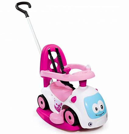 Каталка-качалка трансформер Smoby Maestro 2, белая с розовым, звук 