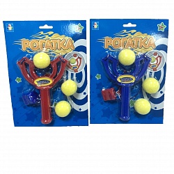 Рогатка с 3 шариками (1toy, Т10795) (ассортимент) - миниатюра