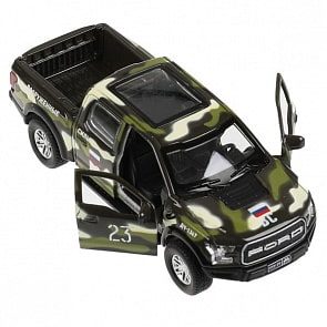 Машина Ford F150 Raptor 12 см двери и багажник открываются инерционная металлическая (Технопарк, F150RAP-12MIL-GN)