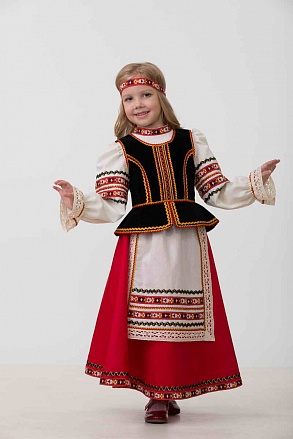 Карнавальный костюм для девочек - Славянский костюм, размер 122-64 