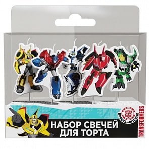 Набор свечей на палочках из серии Трансформеры, 5 шт. (Росмэн, 33031ros)