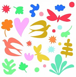 Оконные наклейки – Фантазия, 36 штук (Djeco, DD05055)