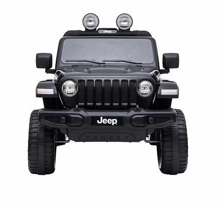 Электромобиль Джип Jeep Rubicon, черный, свет и звук 