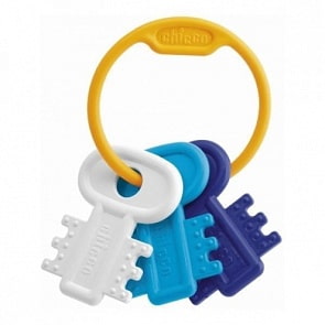 Погремушка-прорезыватель «Ключи на кольце», голубая (Chicco, 632162st)