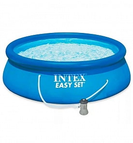 Надувной бассейн Изи Сет размер 366 х 76 см. + фильтр-насос 220 в (Intex, с28132)