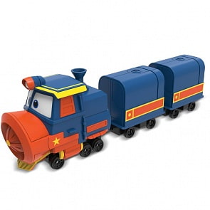 Паровозик Robot Trains - Виктор с двумя вагонами (Silverlit, 80179)