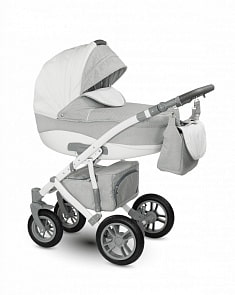 Детская коляска Camarelo Sirion 2 в 1, светло-серая с ромбами (Camarelo, Si_09)