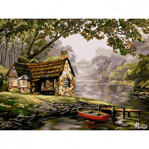 Рисование по номерам на холсте - Тихая заводь, 40 х 50 (Фабрика Творчества, A130)
