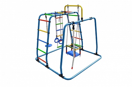 Детский спортивный комплекс Игрунок Т Плюс, цвет - голубой/радуга 