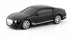 Металлическая машина - Bentley Continental GT 2018, 1:64, черный матовый (RMZ City, 344035SM) - миниатюра