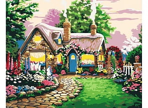 Раскраски по номерам - Картина «Сказочный домик», 40 х 50 см. (Белоснежка, 047-CG)