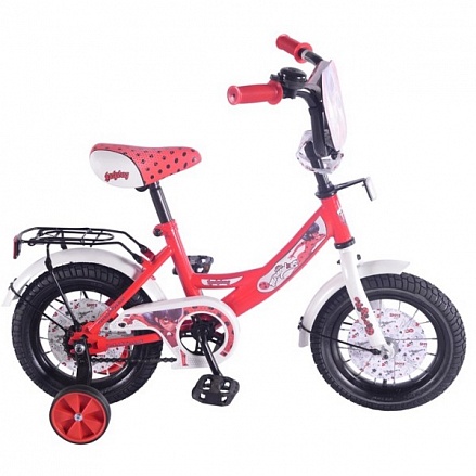 Детский велосипед 12" - Lady Bug, А-тип, красно-белый 
