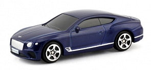 Металлическая машина - Bentley Continental GT 2018, 1:64, синий (RMZ City, 344035S-BLU)