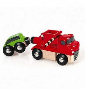 Эвакуатор с магнитным краном в комплекте с машинкой (Brio, 33528)