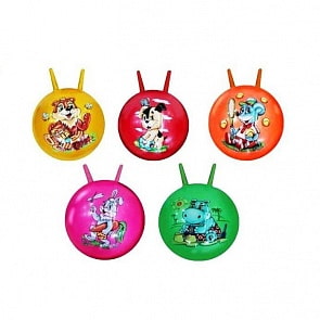 Мяч с двумя ручками 60 см, 5 цветов (Amico, 48278)