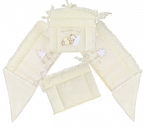Бампер в кроватку - Волшебных снов, желтый (Labeillebaby, 2373-bm)