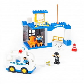 Конструктор Макси - Полицейский участок, 36 элементов (Полесье, П-77554)
