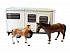 Прицеп для перевозки лошадей с лошадью и жеребенком  - миниатюра №3