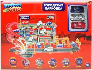 Игровой набор трёхуровневой парковки, с машинками (ABtoys, PT-00170)
