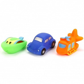 Игрушки для ванной - вертолет, машина, катер в сетке (Играем вместе, В1565909sim)