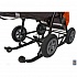 Санки-коляска Snow Galaxy City-2-1 - Панда на оранжевом, на больших колесах Eva, сумка, варежки  - миниатюра №8