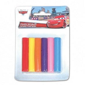 Пластилин «Тачки Дисней», 6 цветов (Multiart, MCQ-004-Tsim)
