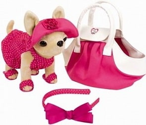 Чихуахуа, в розовом платье и сумочке, с розовым ободком (Simba, Chi Chi Love, 5894229)