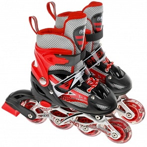 Раздвижные ролики Next со светом размер 29-32 в сумке (Next, G21902-29-32-RED)