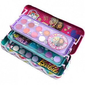 Игровой набор детской декоративной косметики в пенале - Barbie (Markwins, 9803251)