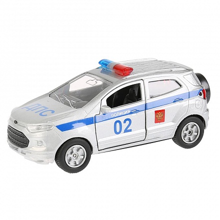 Машина инерционная металлическая - Ford Ecosport – Полиция, 12 см, открываются двери 
