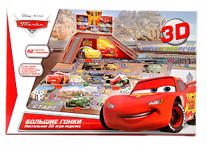 Настольная 3d игра-ходилка "Умка" – «Дисней. Тачки. Большие гонки» (Умка, 4690590060483sim)