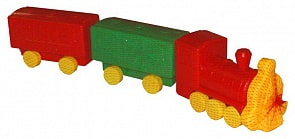 Каталка - Паровозик, 2 вагона (Астрон, 0088аст-no)