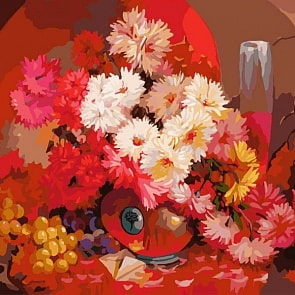 Раскраски по номерам - Картина «Бархатный букет», 40 х 50 см. (Белоснежка, 087-AB)