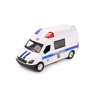 Металлическая инерционная машина – Газель, 13 см, со световыми эффектами (Технопарк, FY5058sim)