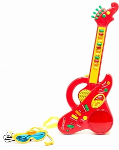 Электрогитара «Маша и медведь» с очками и микрофоном (Играем вместе, B264571-R2sim)